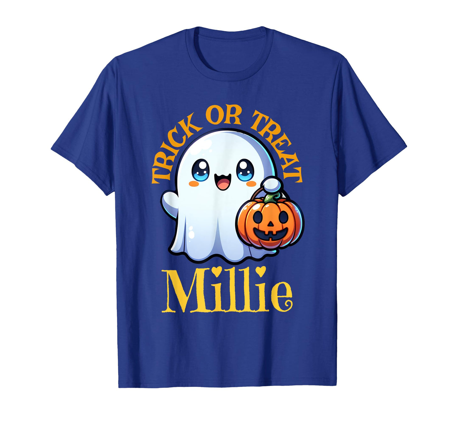 Millie Personalized Name Cute Ghost Halloween T-Shirt