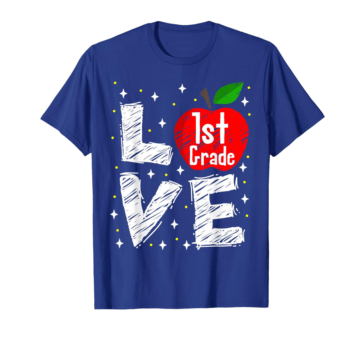 Love 1st Grade Apple Funny Back To School Teacher Gift T-Shirt