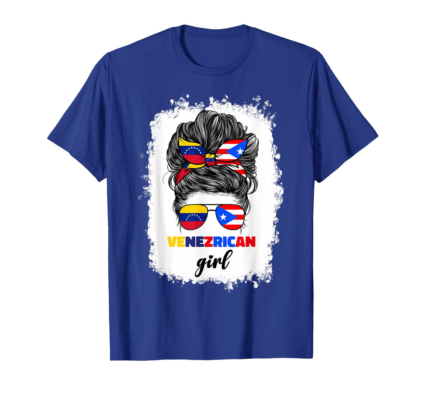 Venezuelan And Puerto Rican Rico Venezuela Flag Girl Women T-Shirt
