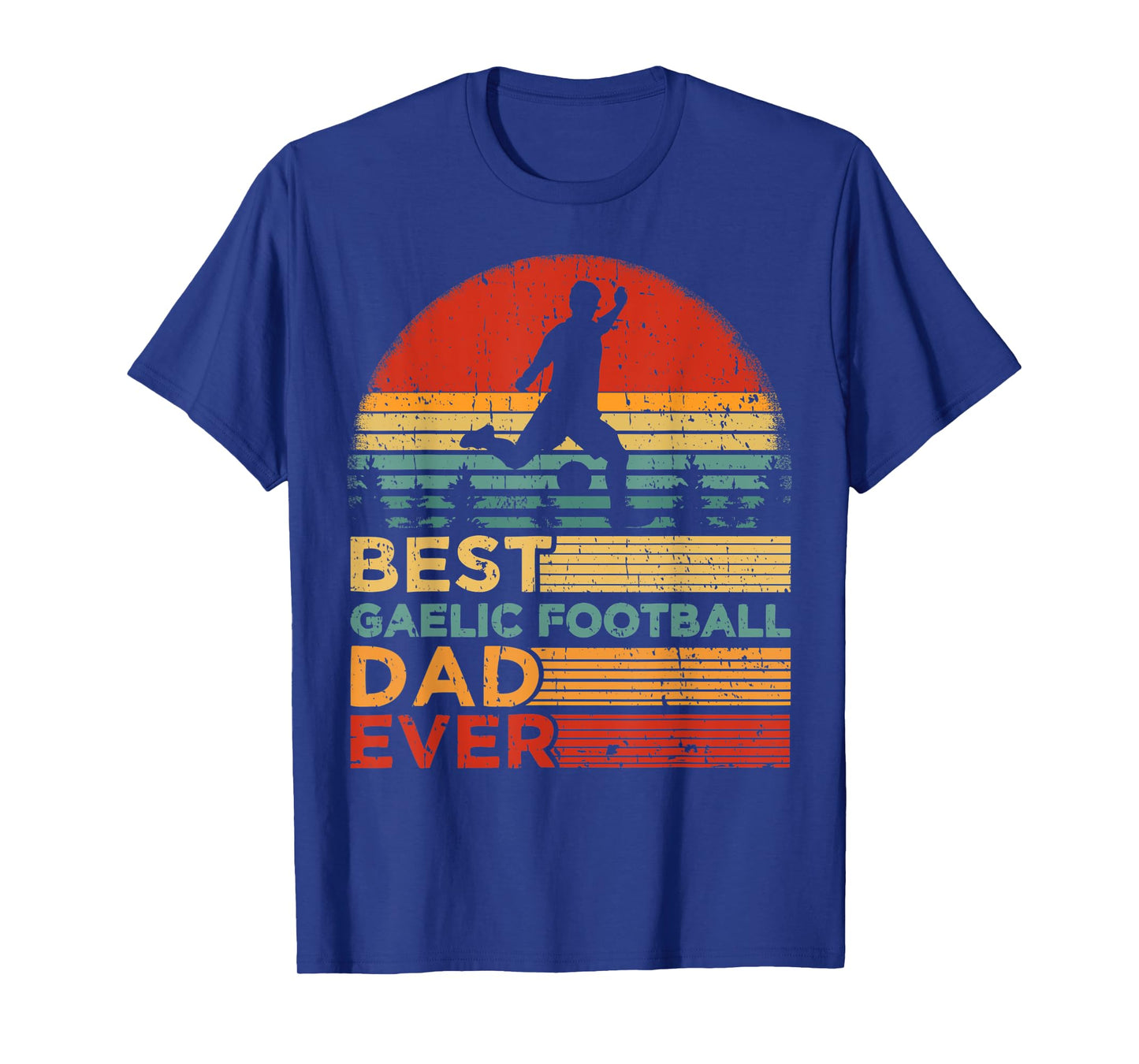 Mens Funny Vintage Best Gaelic Football Dad Ever Father's Day T-Shirt