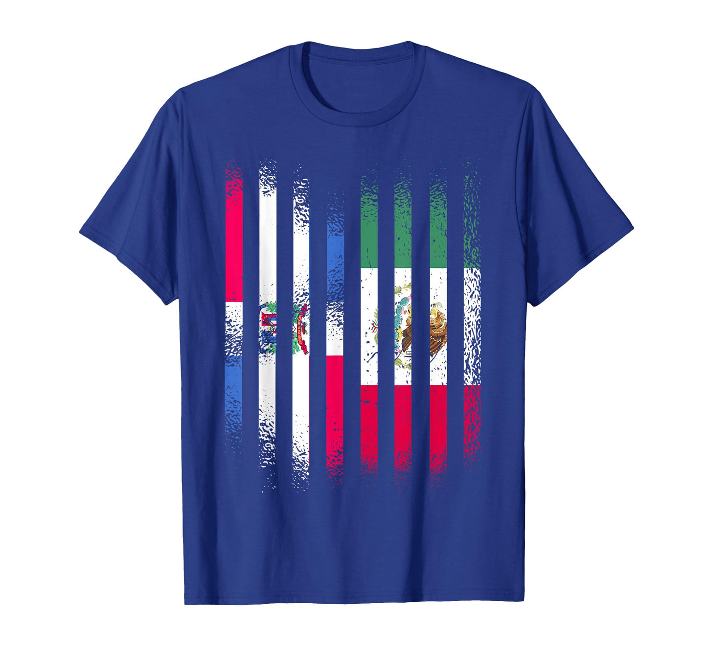Dominican Republic Flag Mexico Grown Country Flags Stripes T-Shirt