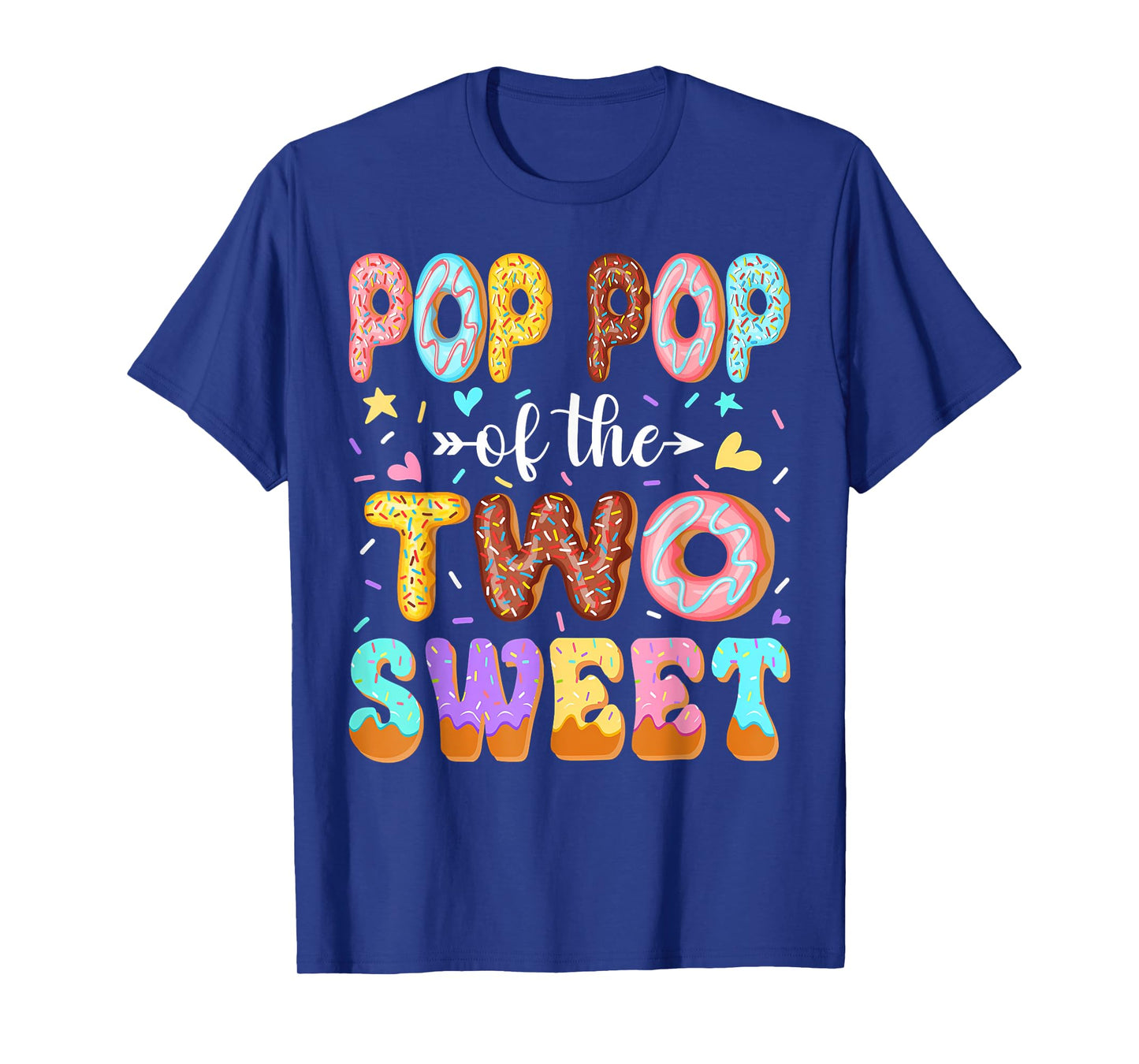 Pop Pop Of The Two Sweet 2Nd Birthday Girl Donut Party T-Shirt