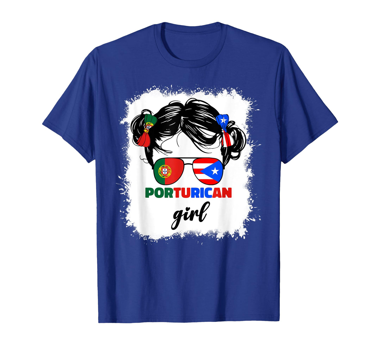 Half Portuguese And Puerto Rican Rico Portugal Kids Girls T-Shirt