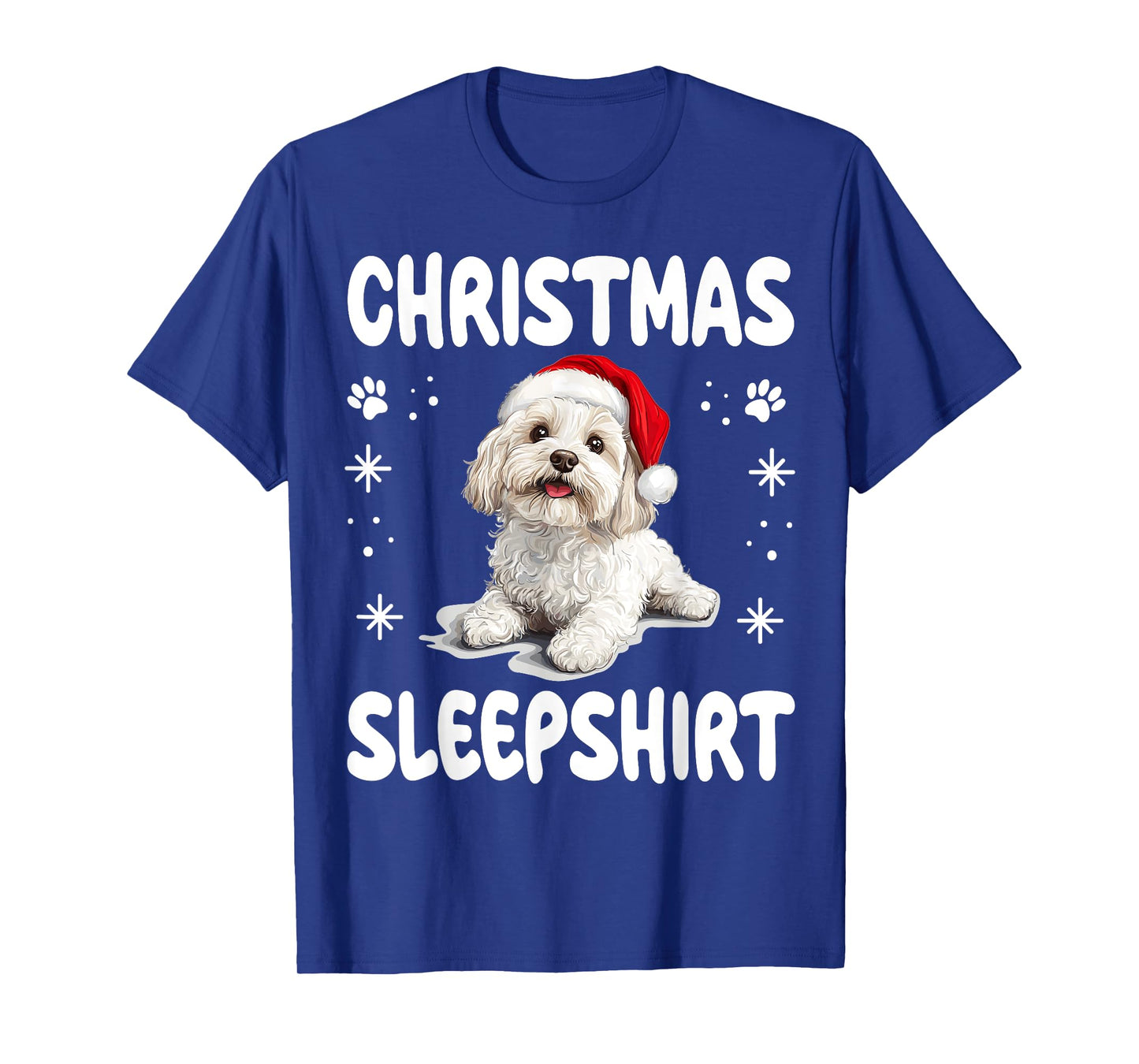 Bolognese dog Dog Nightgown Pajama Christmas Sleepshirt T-Shirt