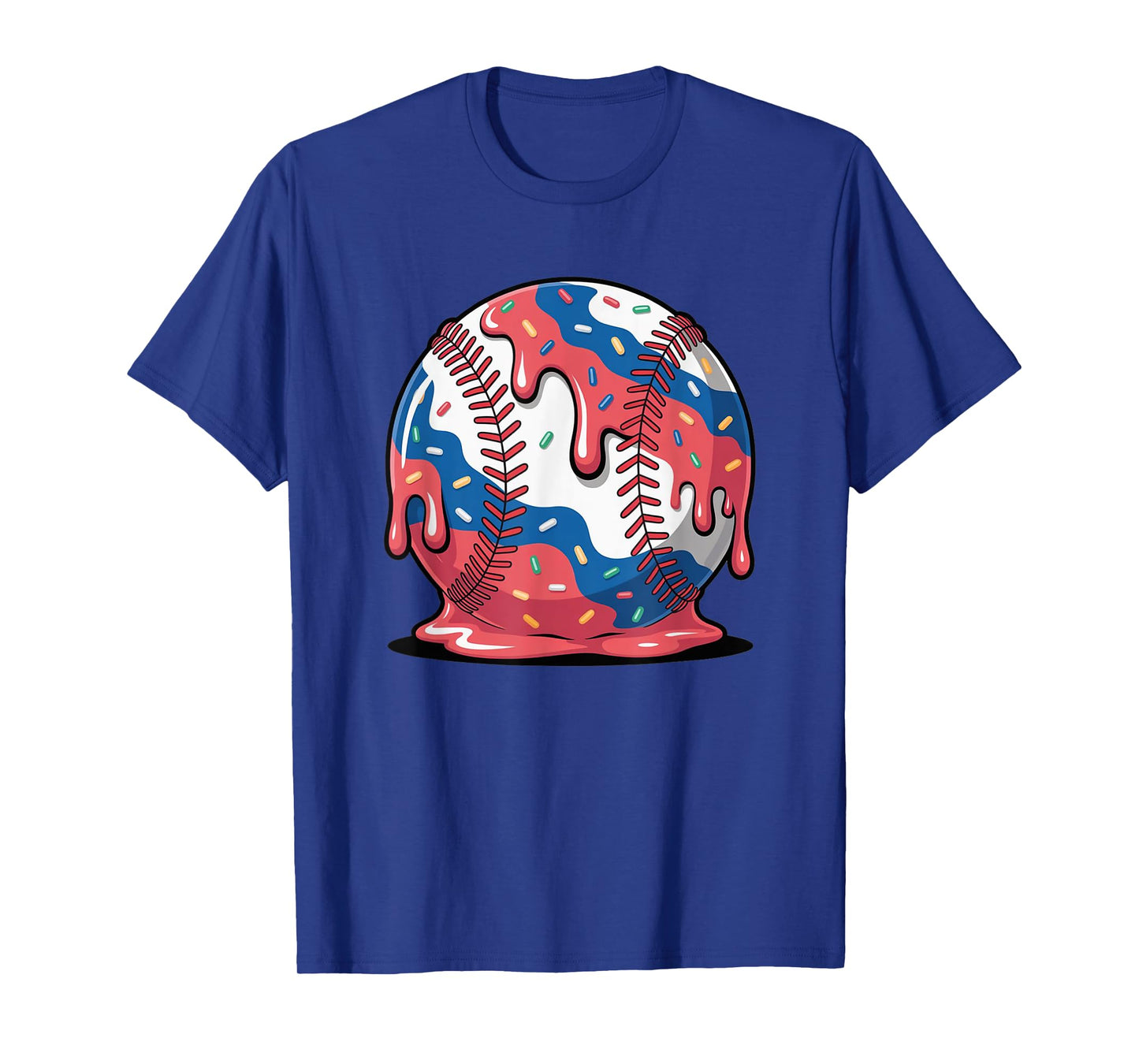 Colorful Baseball Ball Ice Cream Drip Youth Boys T-Shirt