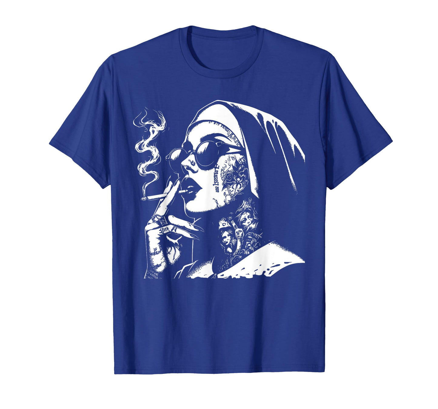 Unholy Nun Funny Horror Choked up Unholy Nun Satan Baphomet T-Shirt