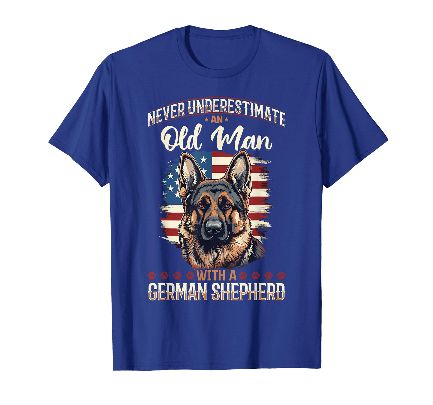 German Shepherd Dog Breed Pet Never Underestimate an Old Man T-Shirt