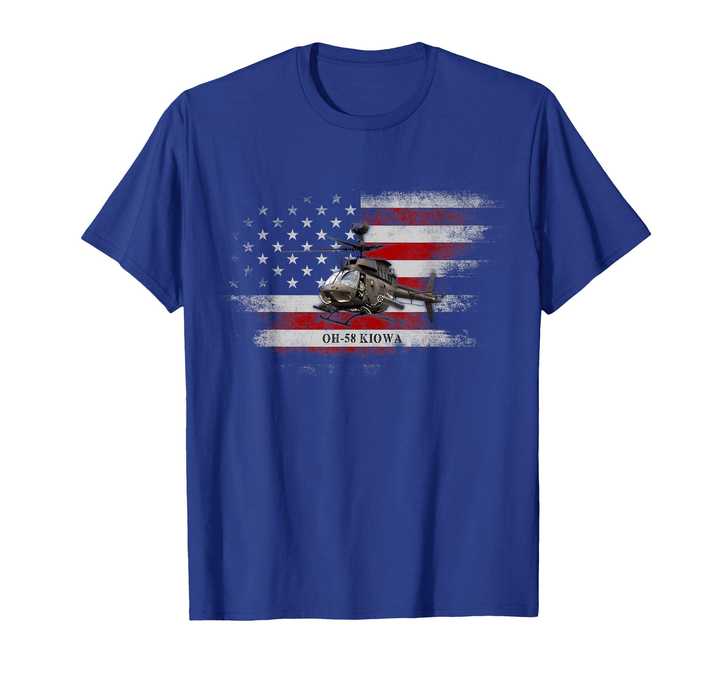 OH-58 Kiowa Helicopter USA Flag Helicopter Pilot Gifts T-Shirt for Women Men