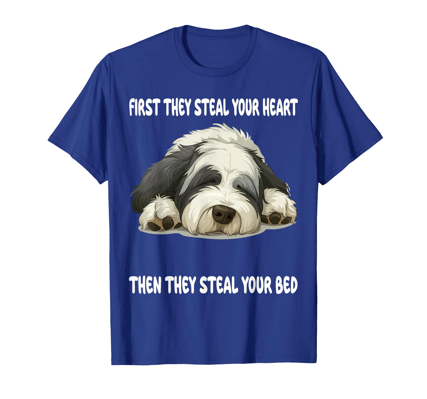 Old English Sheepdog Sleeping Pajamas Nightgown T-Shirt