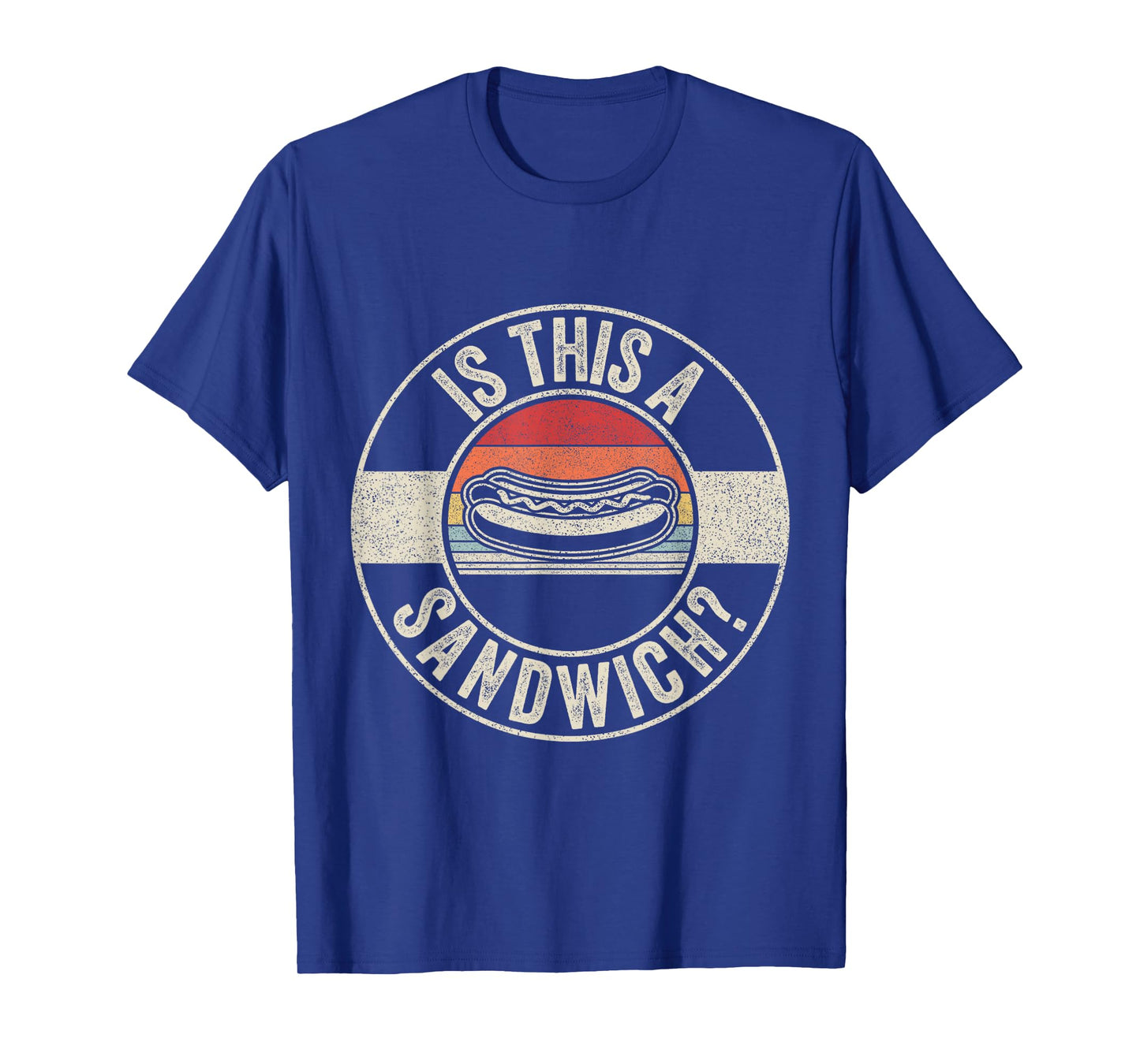 Retro Vintage Hot Dog Is This A Sandwich? T-Shirt for Men Women Girls Kids