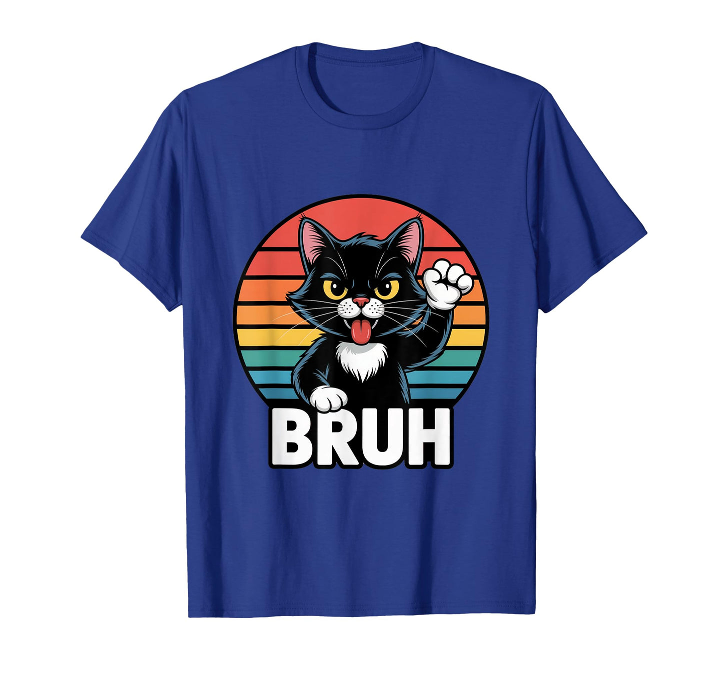 Hilarious Bruh Cat Meme Fun Kids Teens T-Shirt