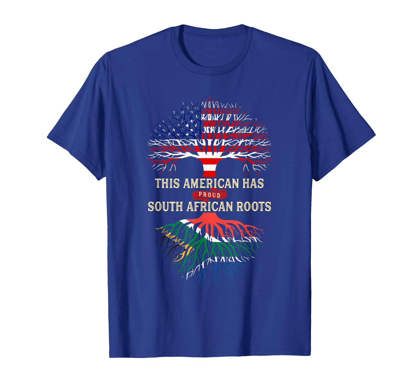 Proud South African American Tree Branch And Root Design T-Shirt