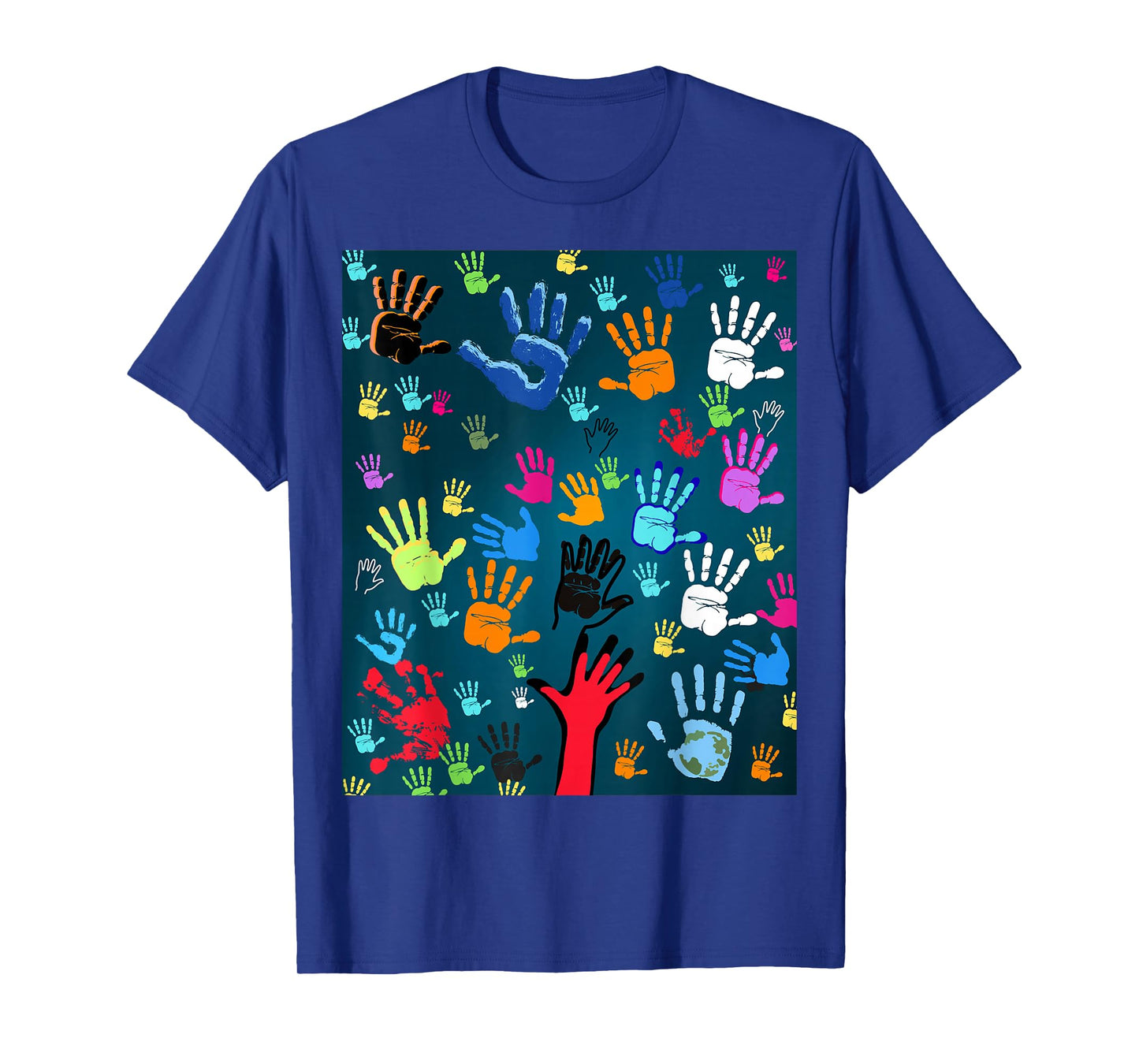 Colorful Handprint Art – Unity, Diversity, and Expression T-Shirt