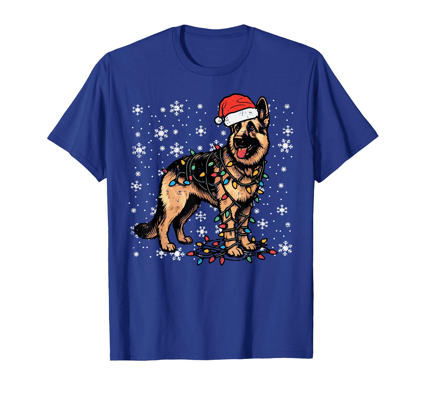 Christmas German Shepherd Xmas Police K9 Dog Men Women Kids T-Shirt