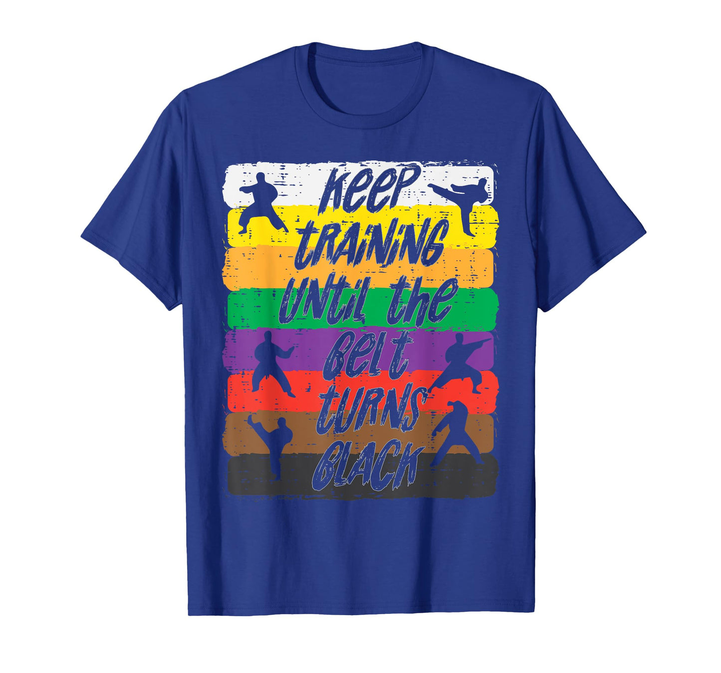 Karate Training Belt Turns Black Martial Arts Men Women Kids T-Shirt