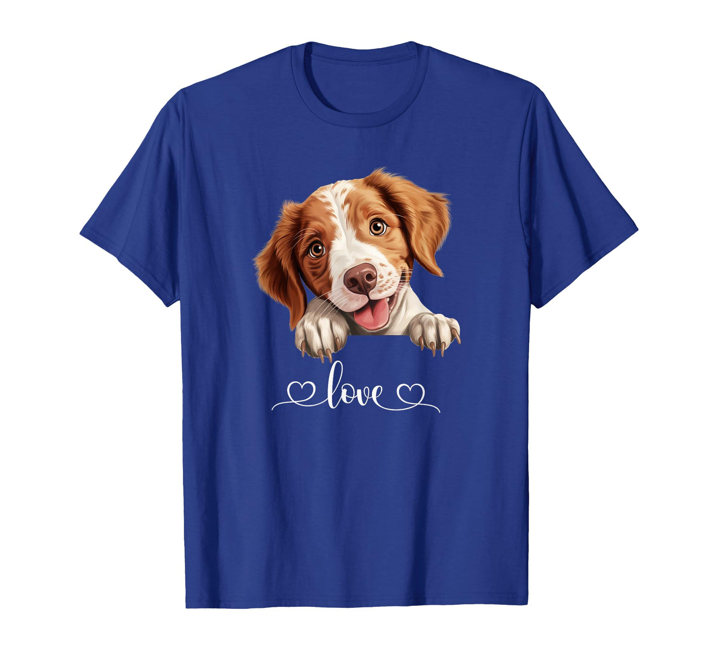 Cute Dog Graphic Love Puppy Brittany Dog T-Shirt for Men Women