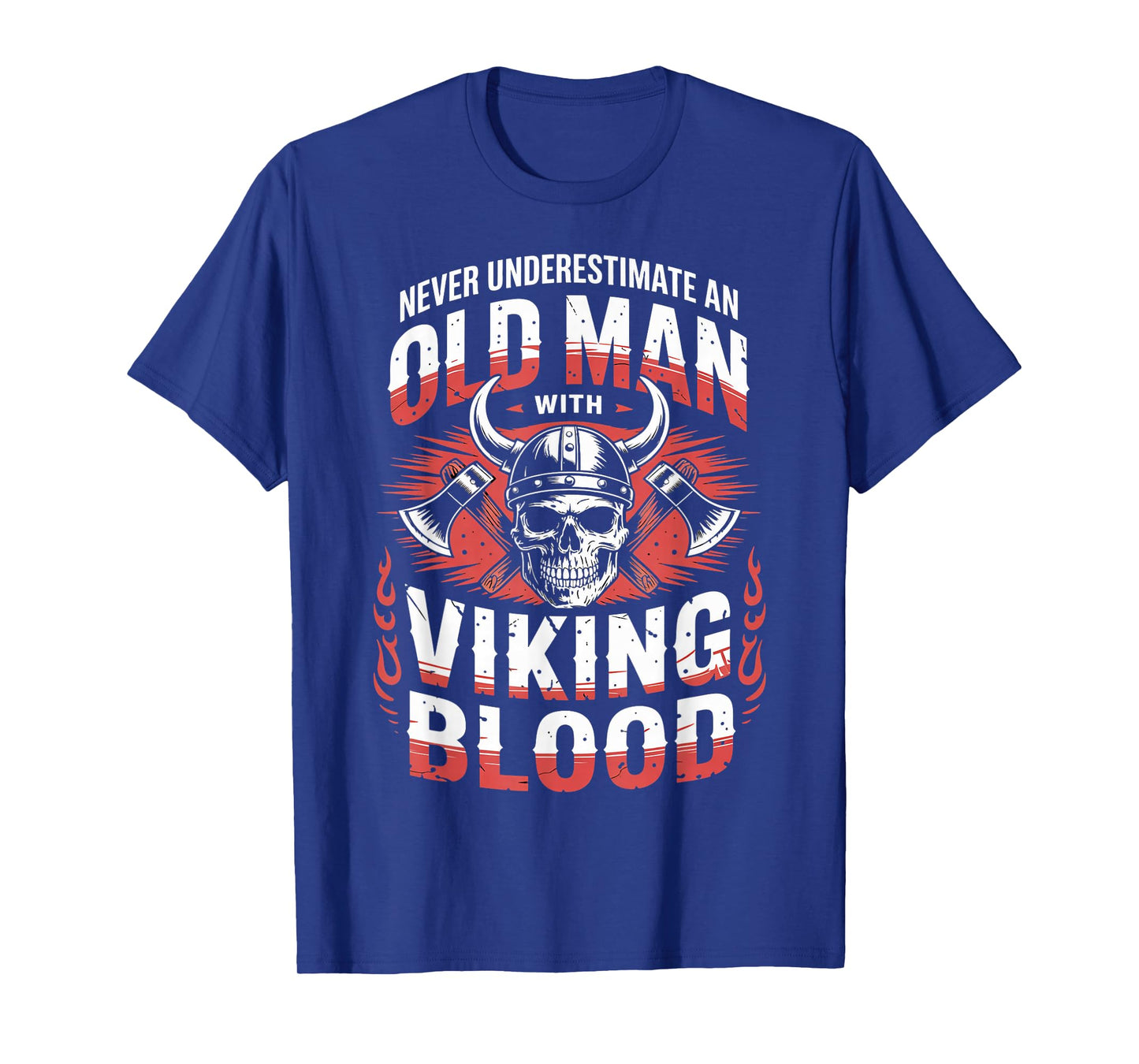 Old Man With Viking Norse Mythology Valhalla Warrior Viking T-Shirt