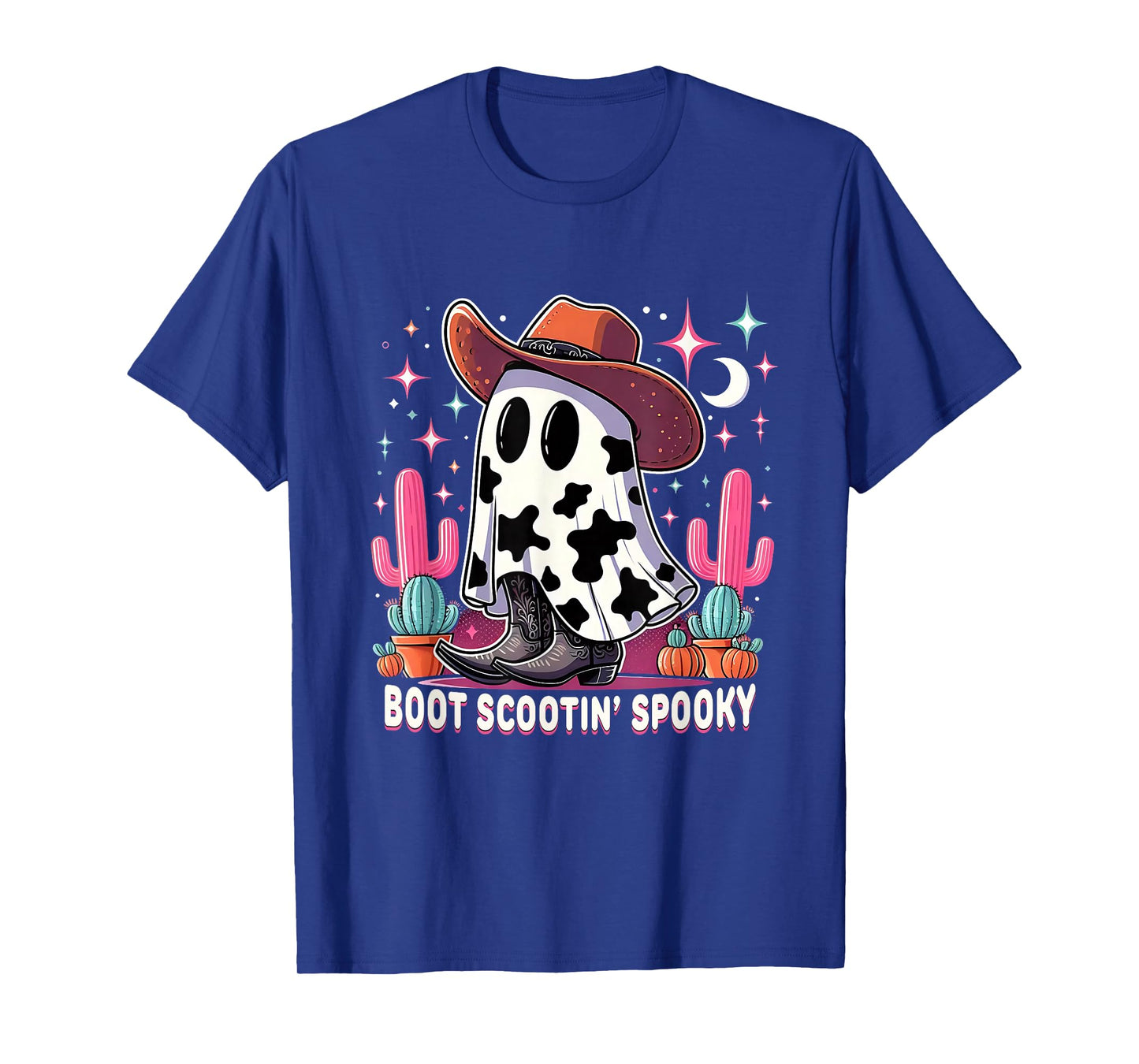 Cowboy Ghost Boot Scootin Spooky Western Vibes T-Shirt