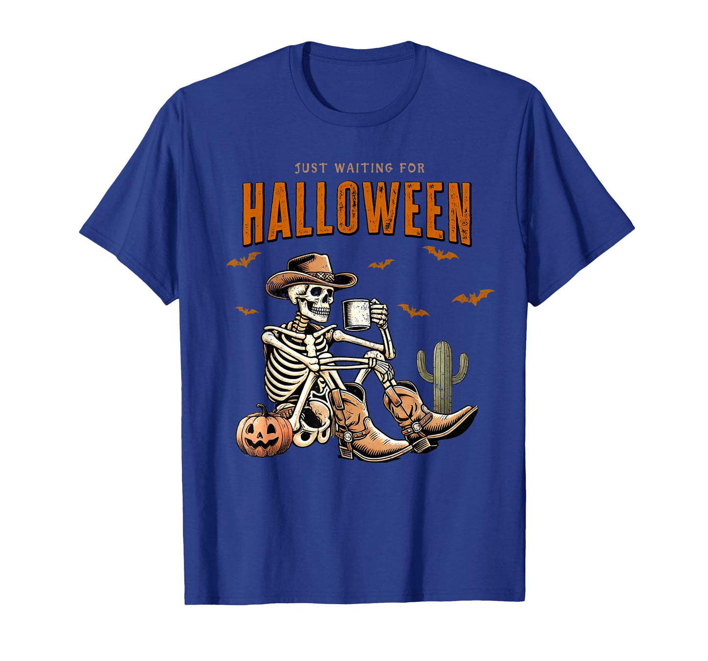 Skeleton spooky vibe summer funny just waiting for Halloween T-Shirt