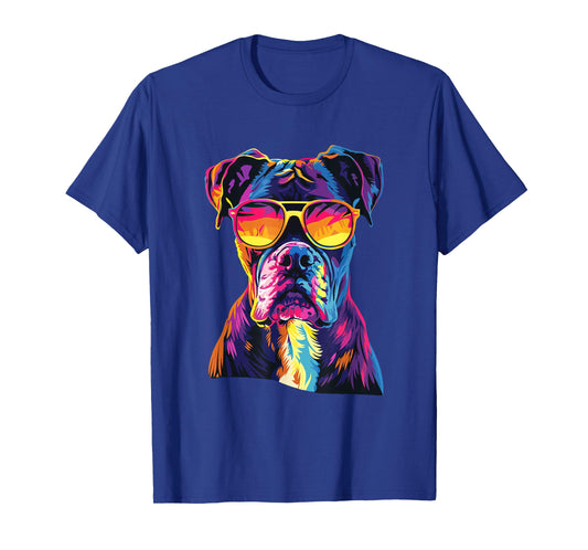 Boxer Dog Lovers Design Pop Art Funny Boxer Dog T-Shirt
