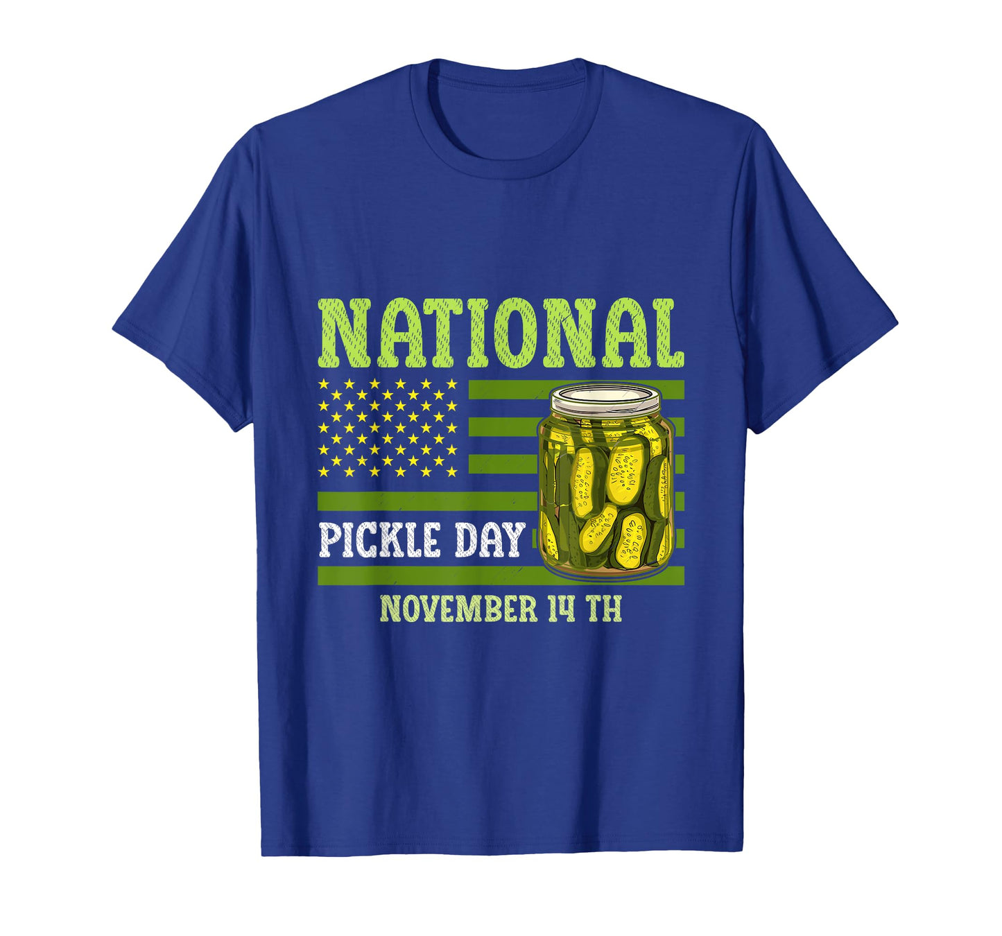 National Pickle Day America Flag Food Lover Cucumber T-Shirt