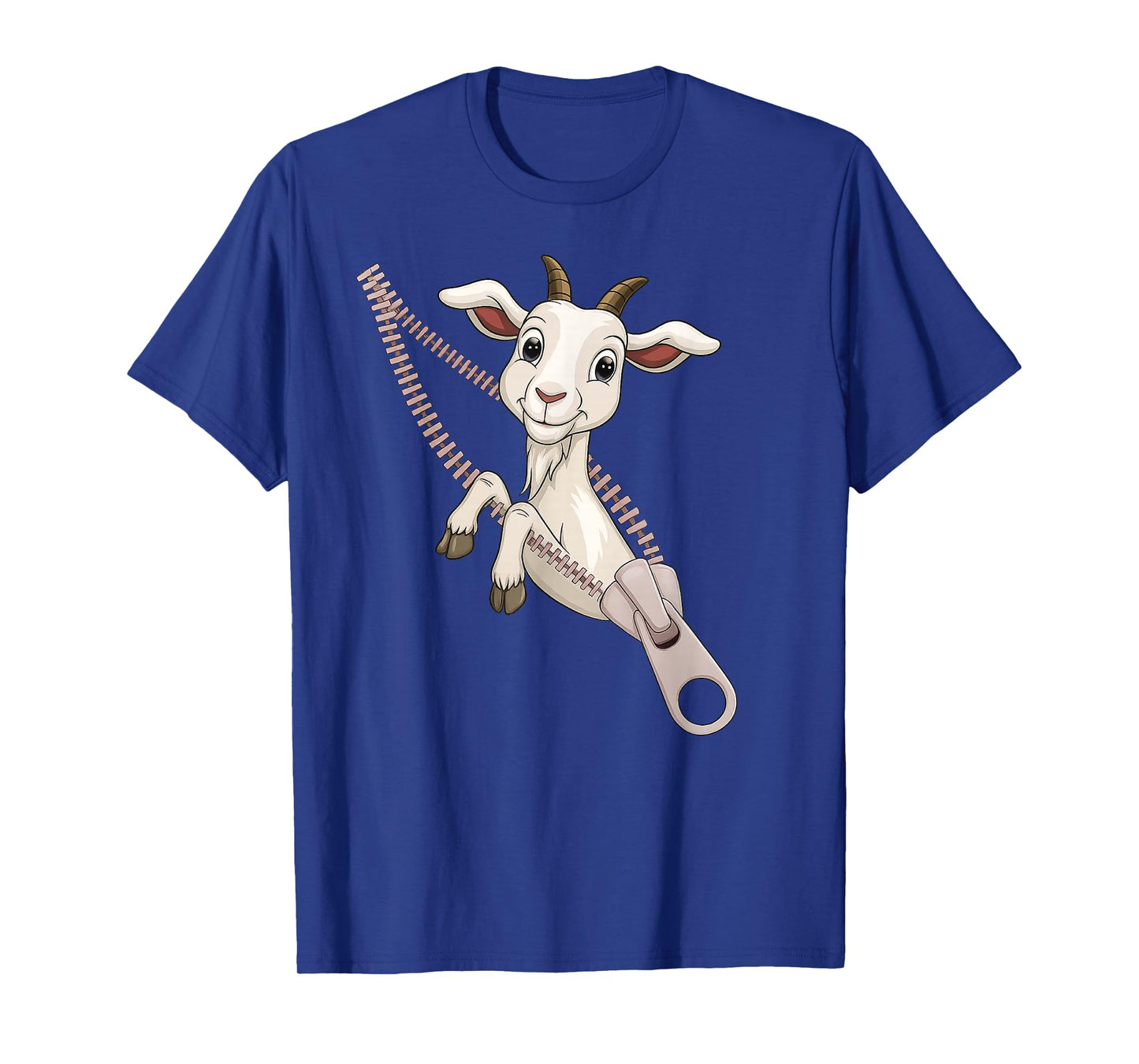 Funny Goat Zipper T-Shirt