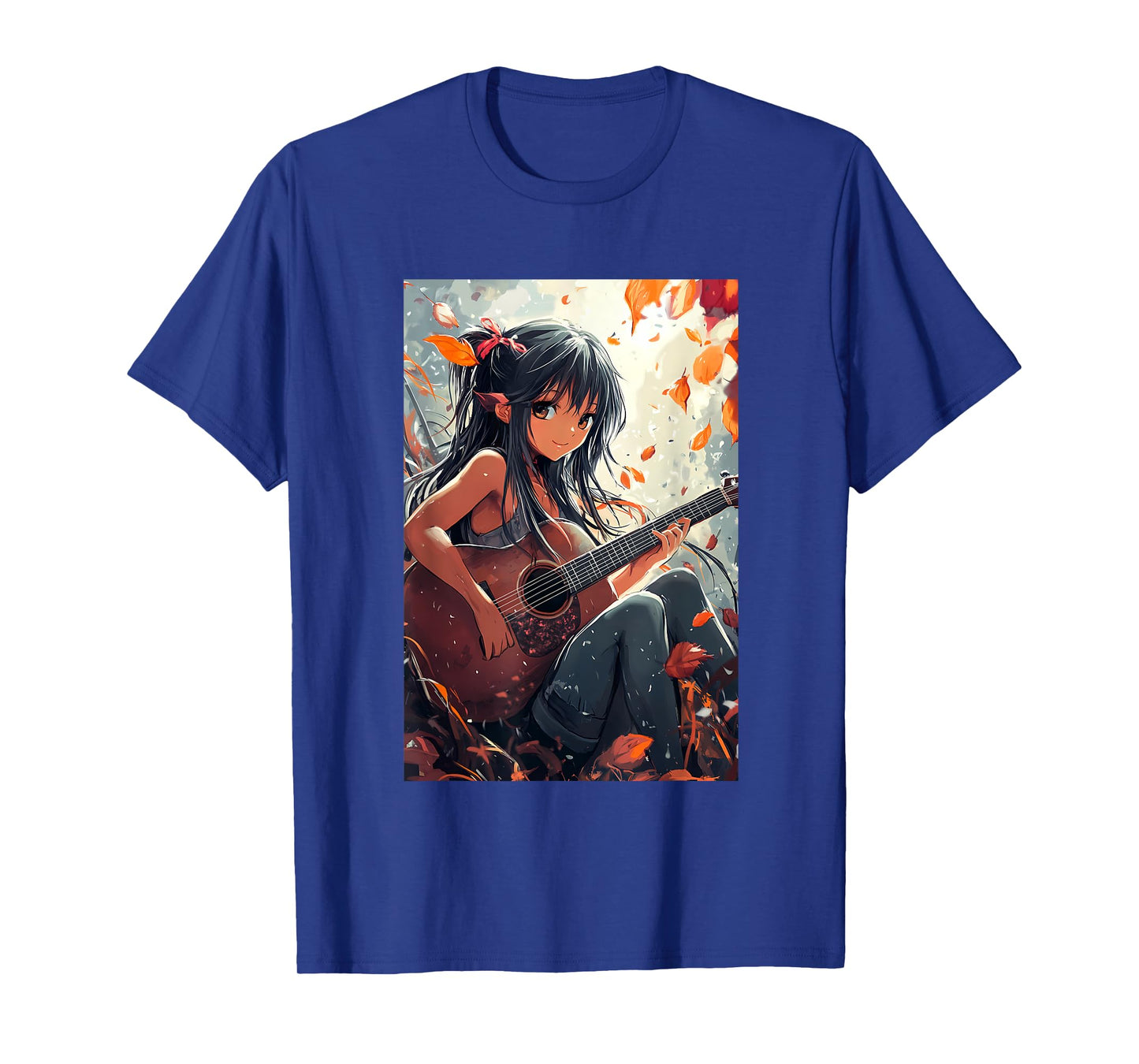 Anime Manga Girl Music Instrument Guitar T-Shirt