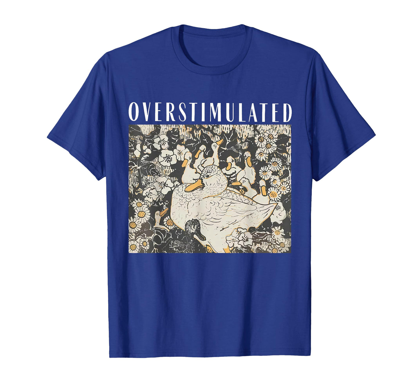 Overstimulated Mama Duck Farm Animal Homeschool Mom Life T-Shirt