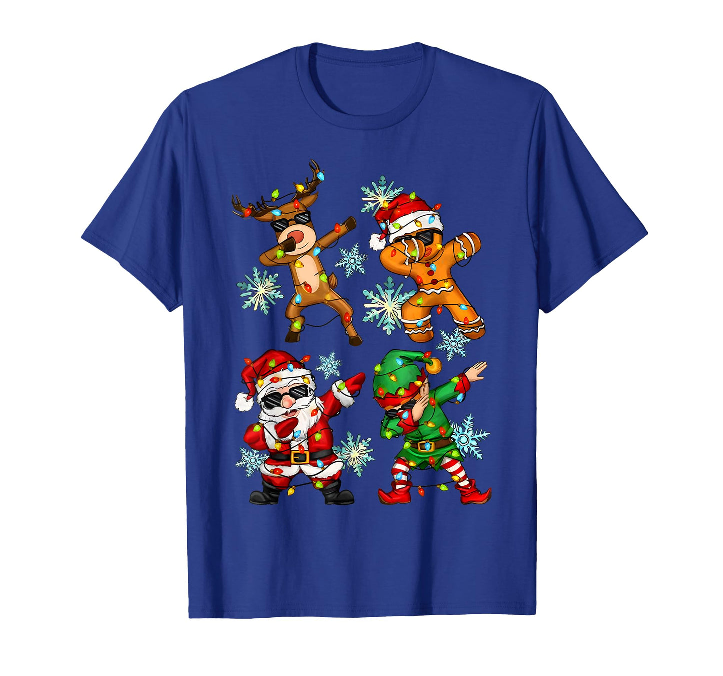 Dabbing Santa Elf Friends Christmas Teen Boys Girls Men Xmas T-Shirt