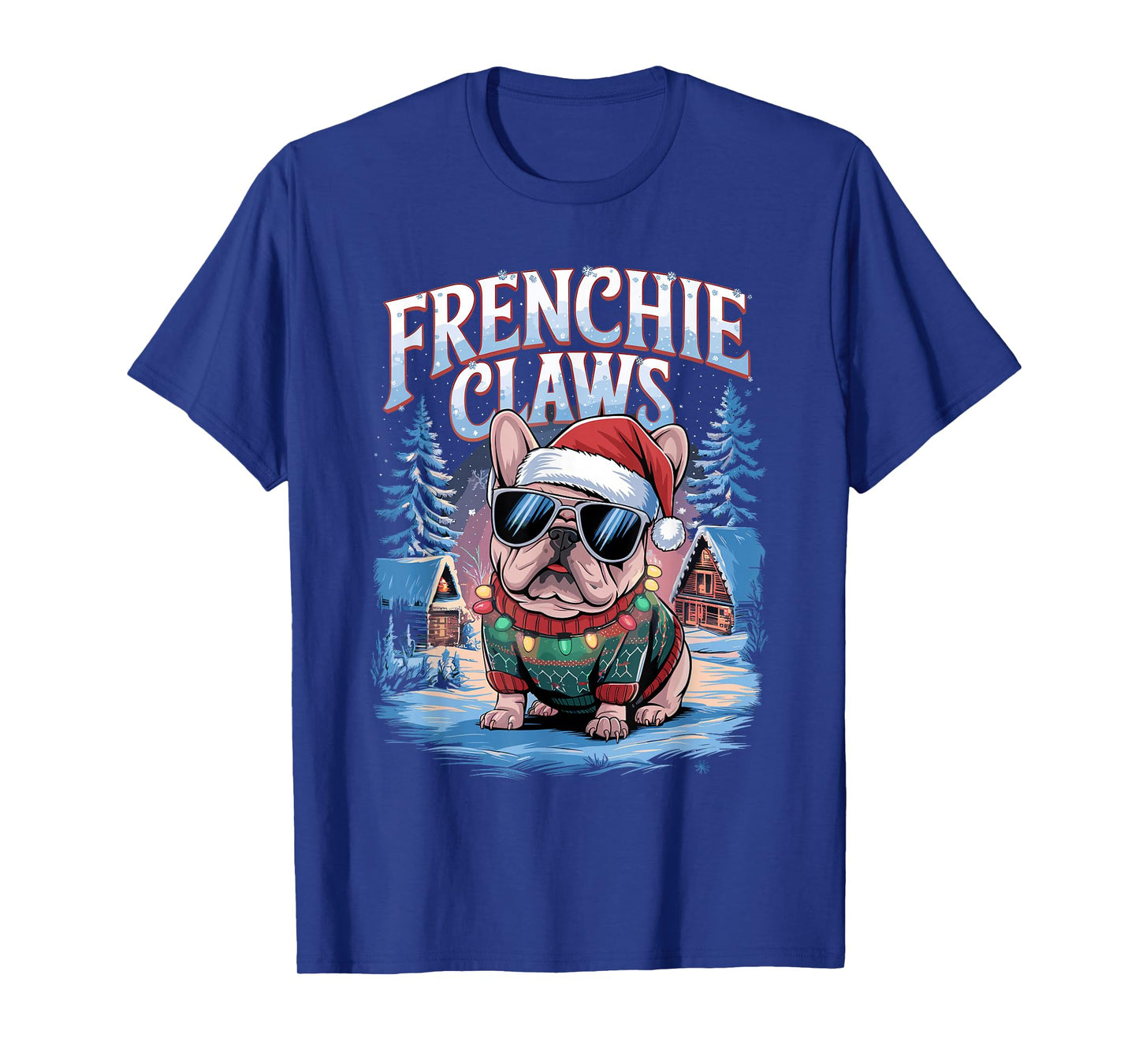 Christmas Outfit Frenchie Claws Dog Owner French Bulldog T-Shirt