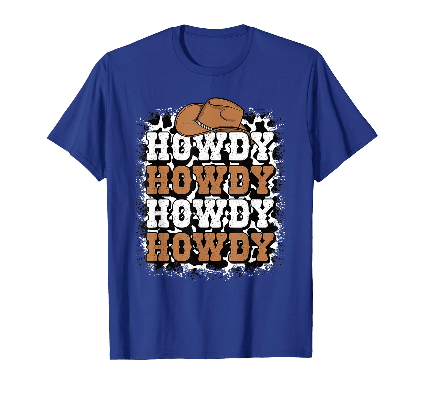 Howdy Cow Print Western Cowgirl Cowboy Rodeo Men Women Kids T-Shirt