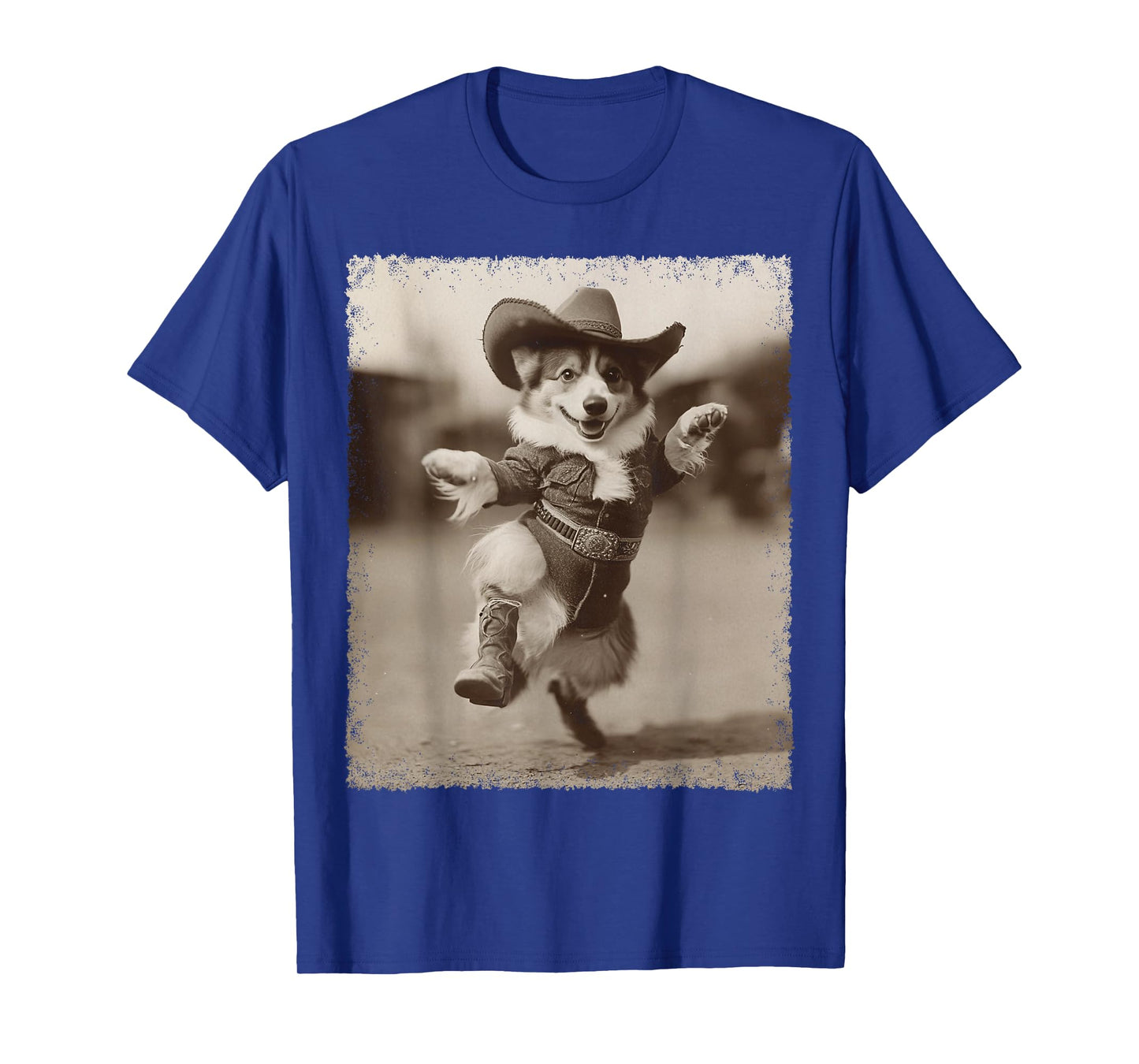 Funny Dog Corgi Silly Cowboy T-Shirt