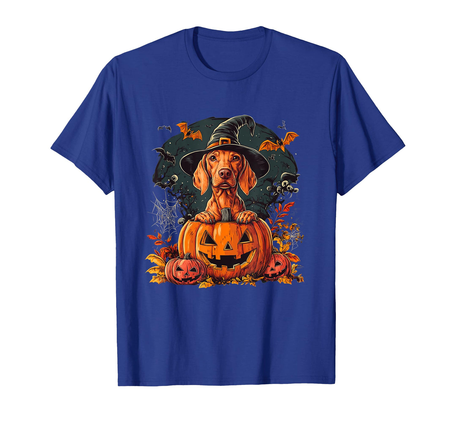 Vizsla Dog Pumpkin Halloween Thanksgiving T-Shirt