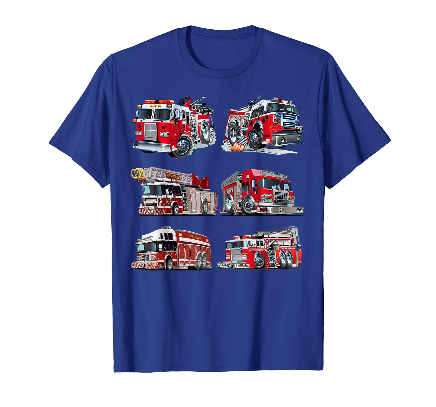 Types of Fire Truck Boy Toddler Kids Firefighter Xmas T-Shirt
