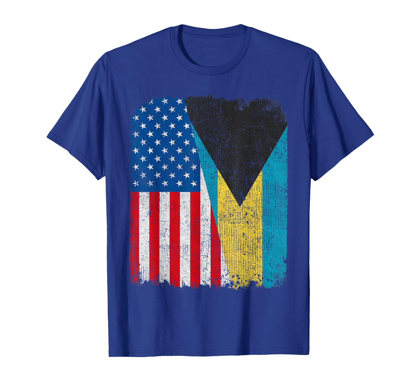 Bahamian American Flag Half USA Bahamas Root Proud T-Shirt for Women Kids Men