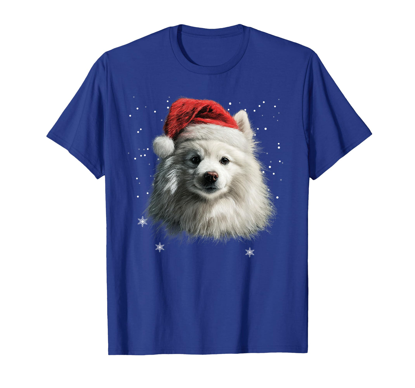 American Eskimo Christmas Funny Santa Hat Dog Xmas T-Shirt