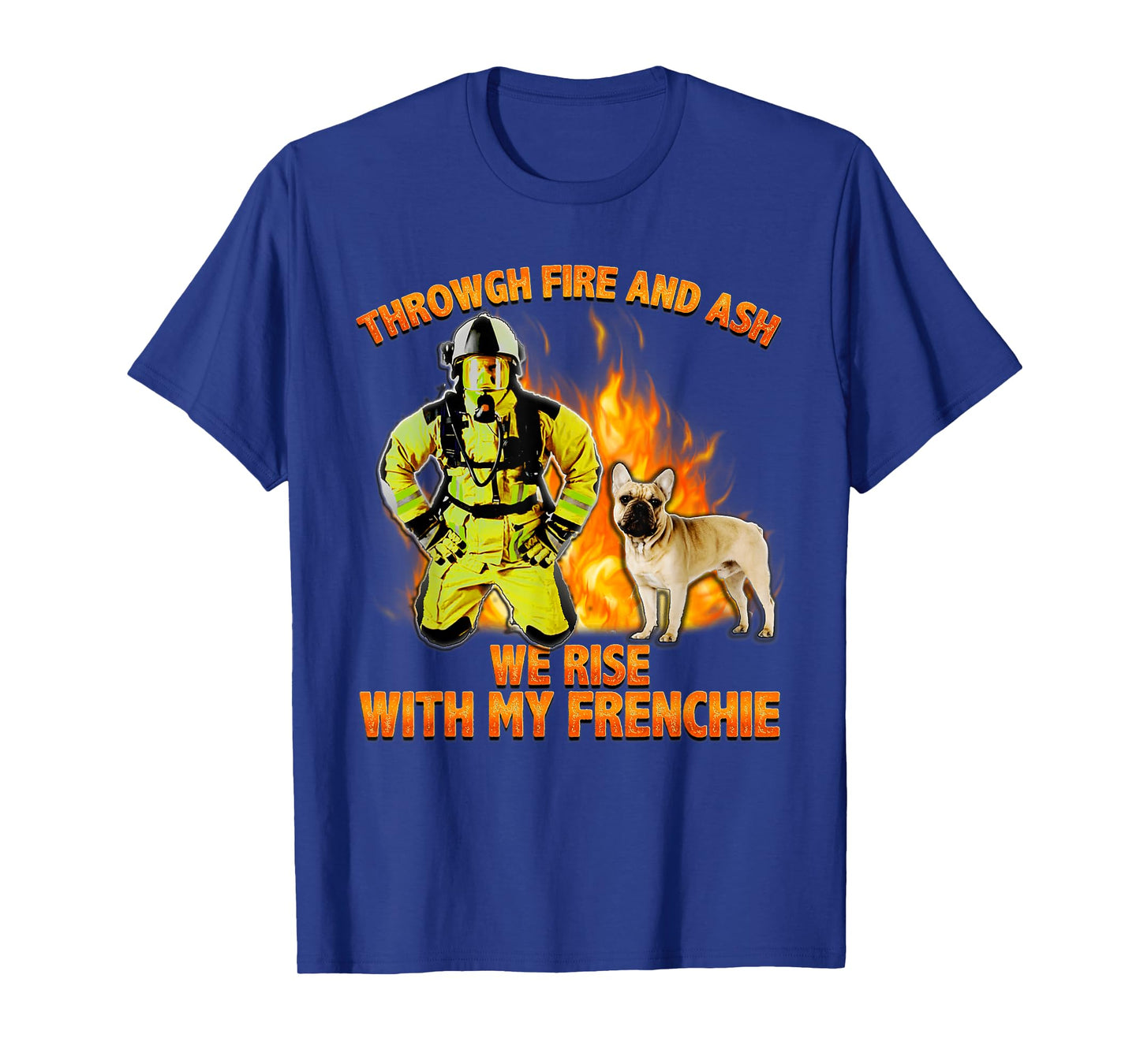 Firefighter & French Bulldog Shirt – Heroic Dog Design T-Shirt