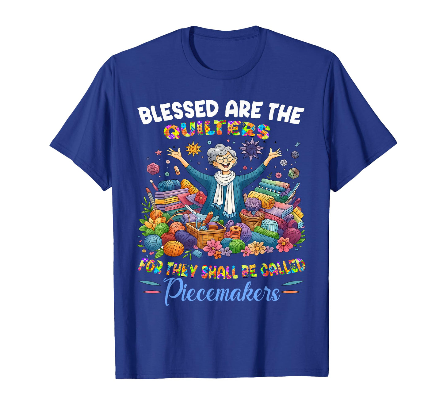 Blessed are The Quilters Grandma Quilt Gift for Sewing Lover T-Shirt