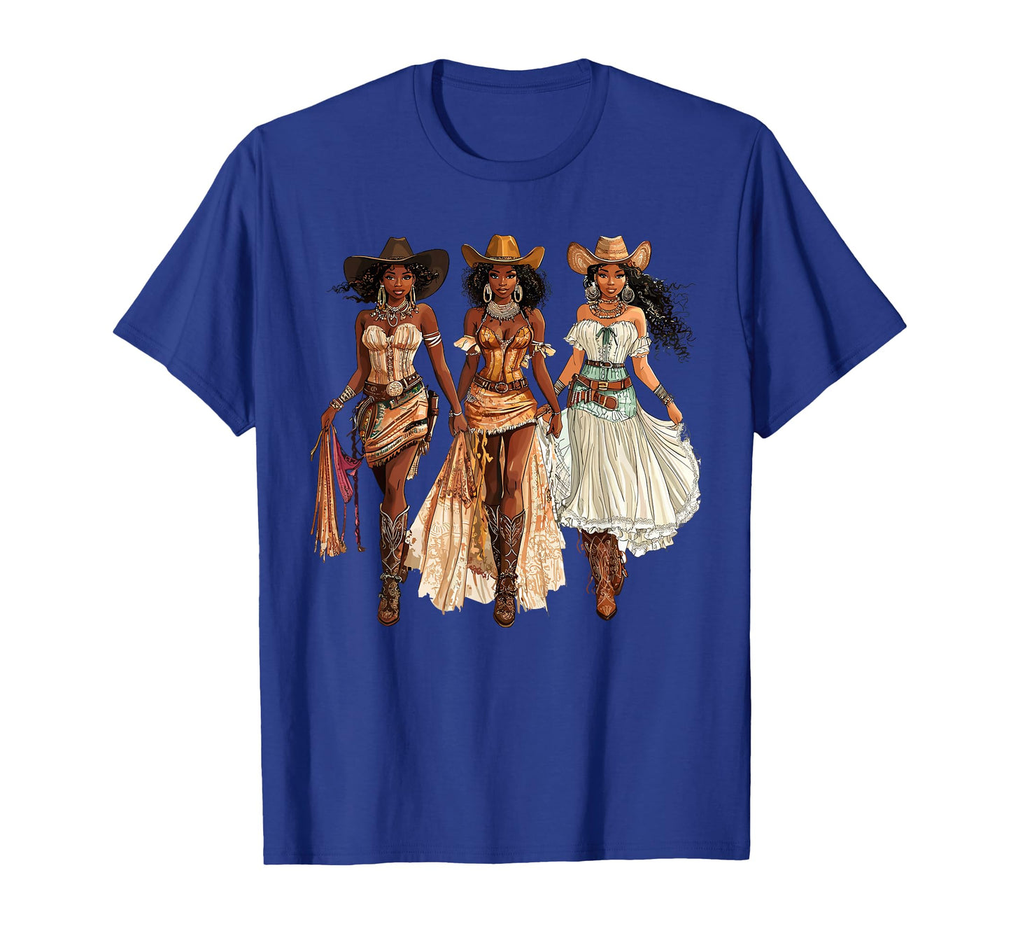 Black African American Cowgirl Western Country Texas Rodeo T-Shirt