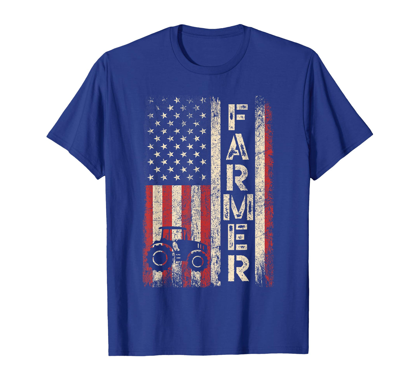 Farmer Tractors USA American Flag Patriotic Farming Gifts T-Shirt