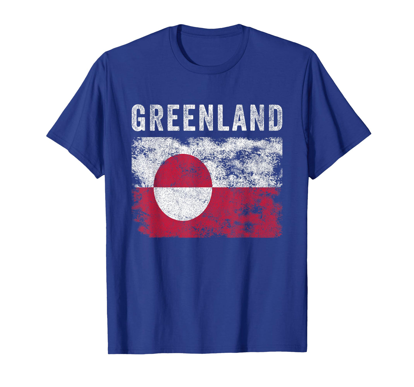 Greenland Flag Distressed - Men Women - Greenlander Flag T-Shirt