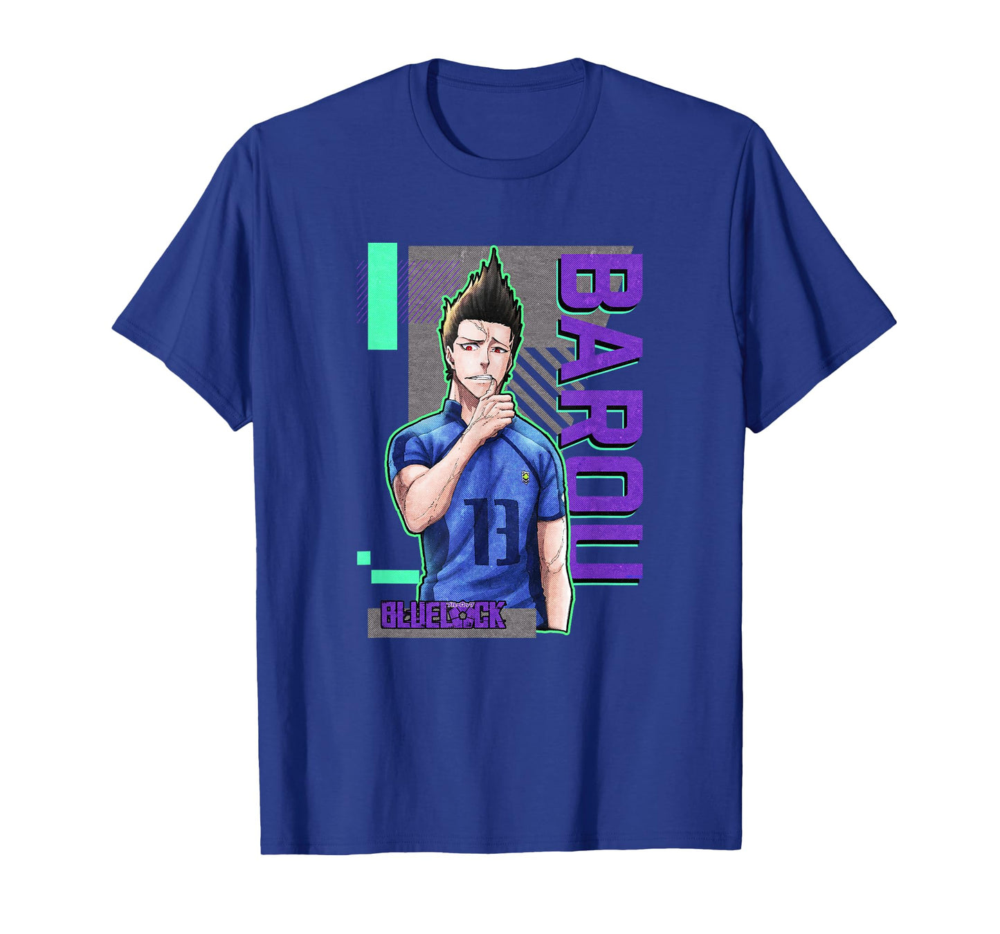 Blue Lock Shouei Barou Sporting Epic Neon Big Chest Portrait T-Shirt