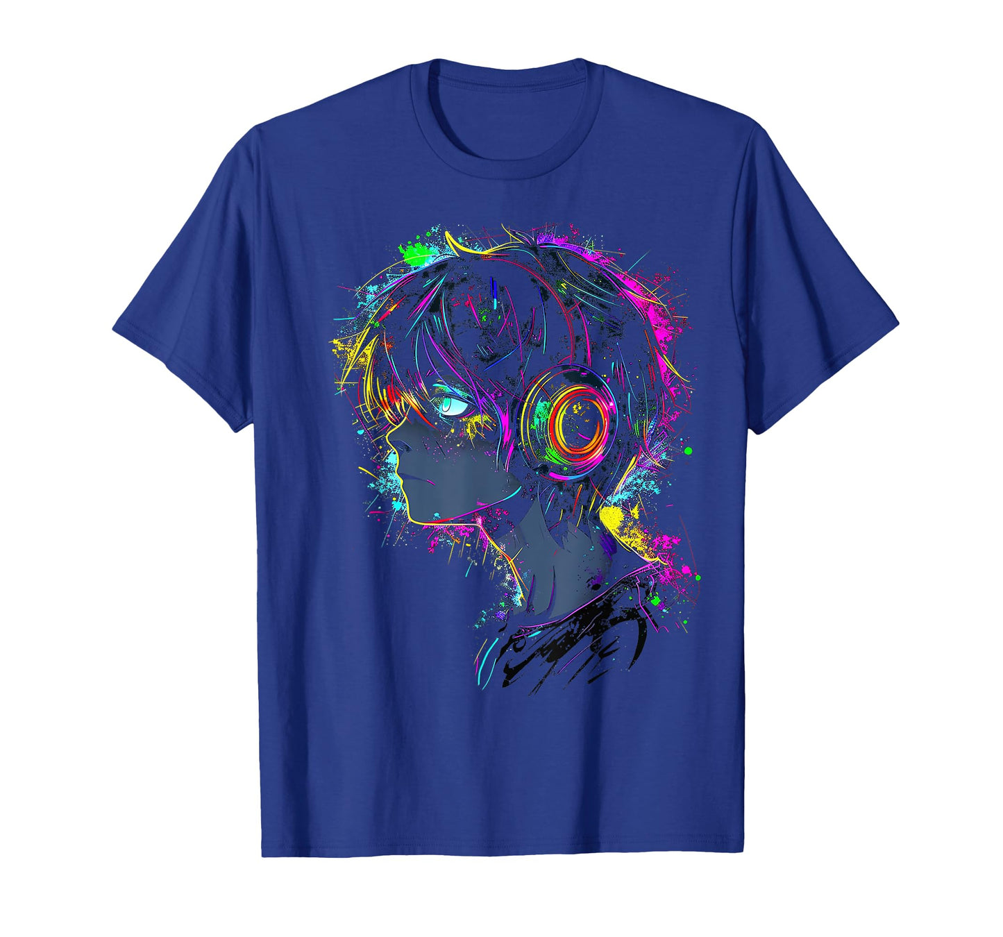 Anime Manga Graphic Headphone Illustration Anime T-Shirt