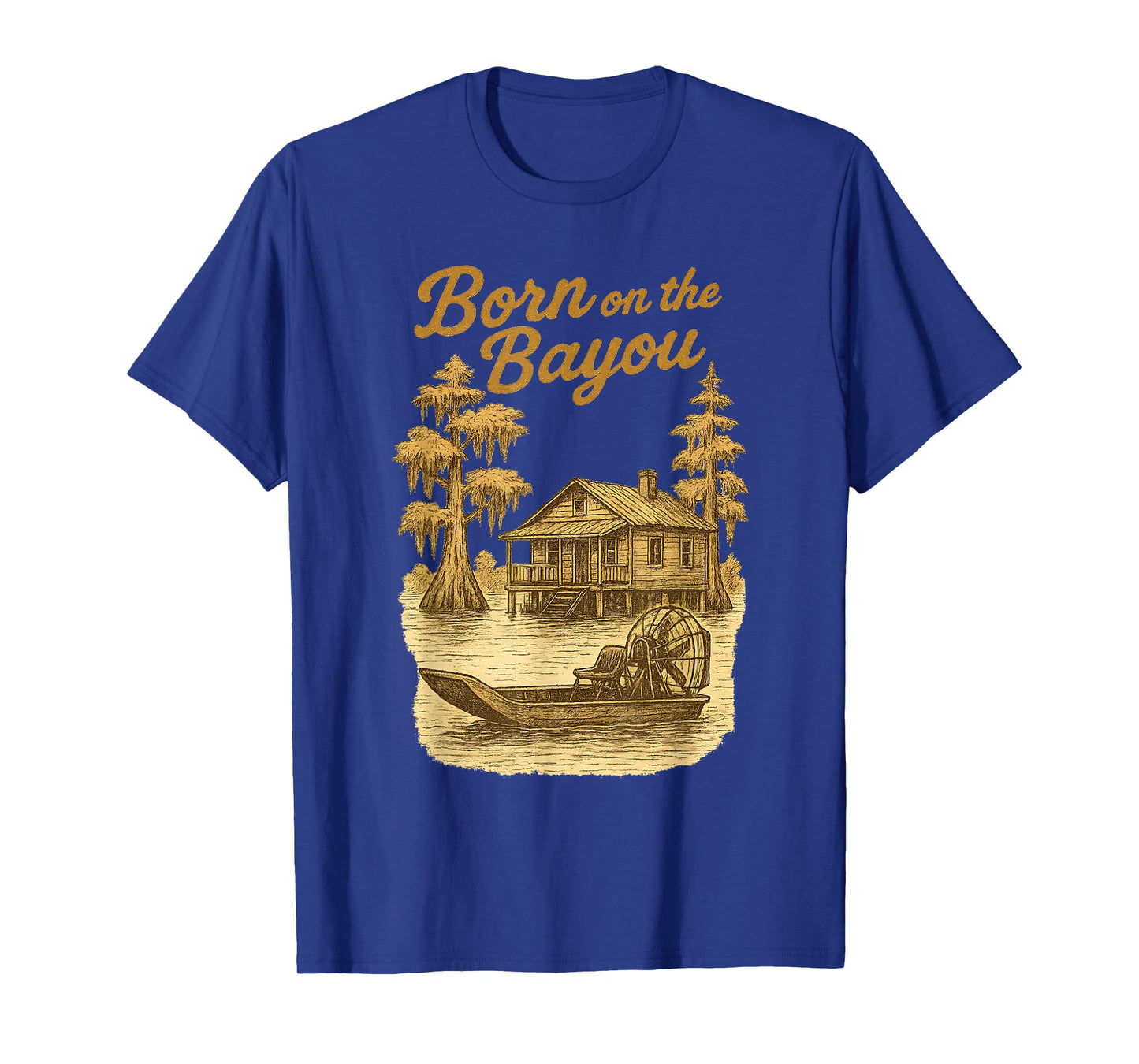 Vintage Louisiana Southern Country Pride Born on the Bayou T-Shirt