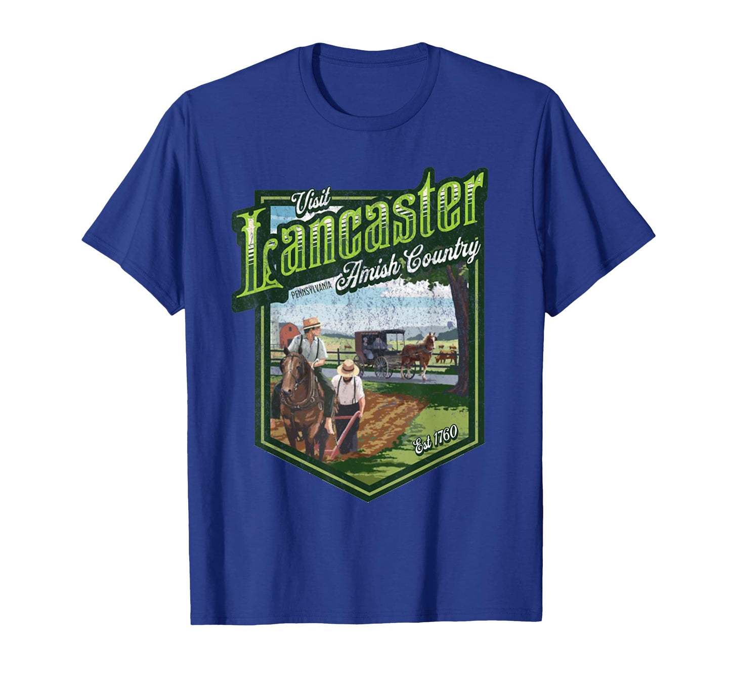Visit Lancaster Pennsylvania Amish Country Est 1760 Logo T-Shirt
