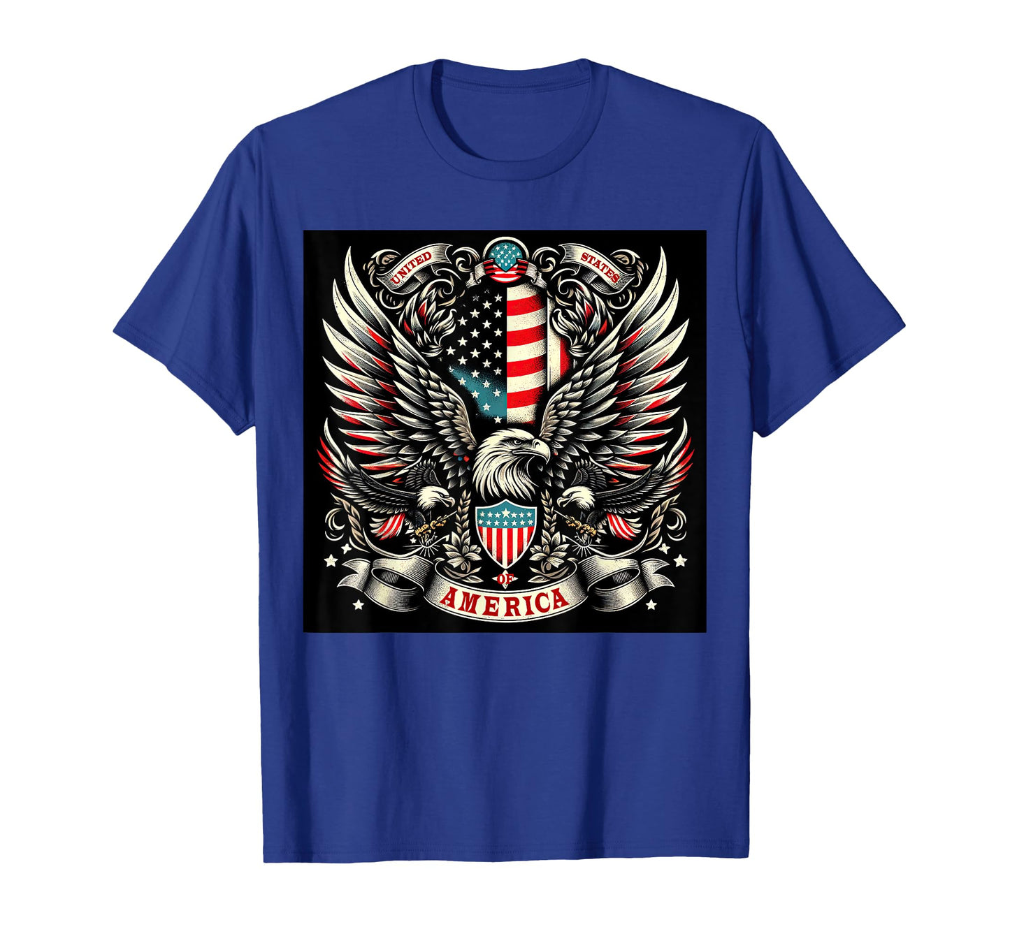 American Patriot - Proud Eagle and Flag Design for USA Lover T-Shirt