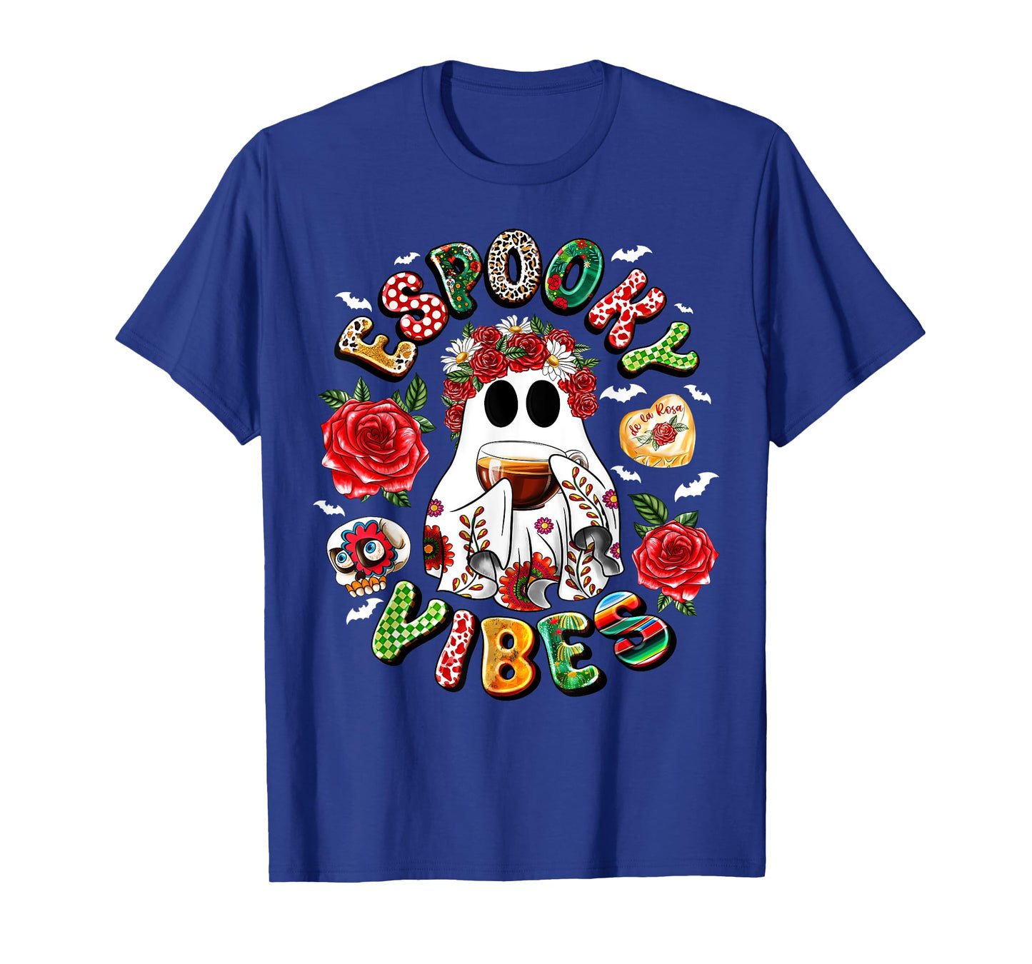 Mexican Ghost Espooky Vibes Pantasmas Conchas And Cucuys T-Shirt