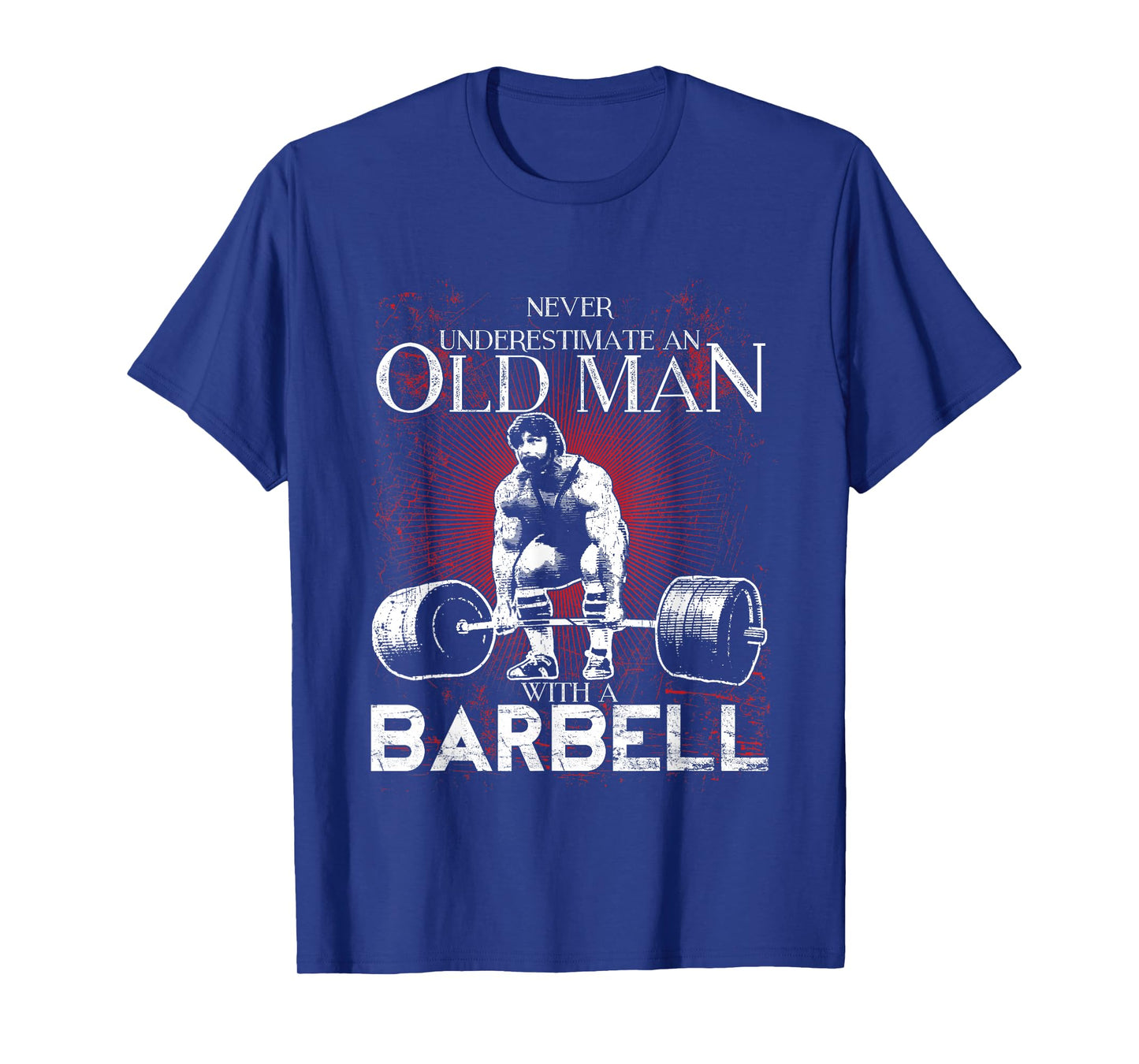 Old Man Barbell Powerlifting Tee T-Shirt
