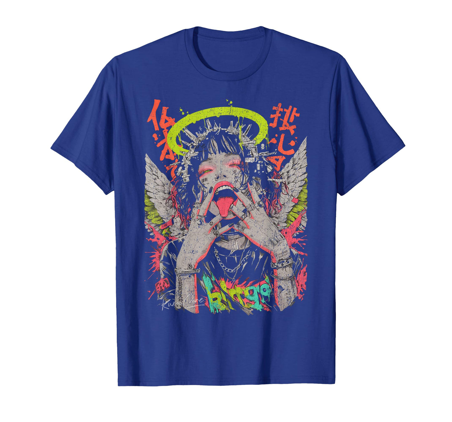 Japanese Streetwear Cyberpunk Y2K Techwear Retro Manga Anime T-Shirt