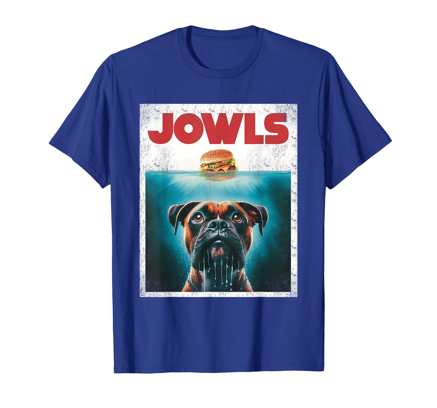 Funny Boxer Brown Brindle Jowls Burger, Wigglebutt Dog Mom Men Women Girls Kids T-Shirt